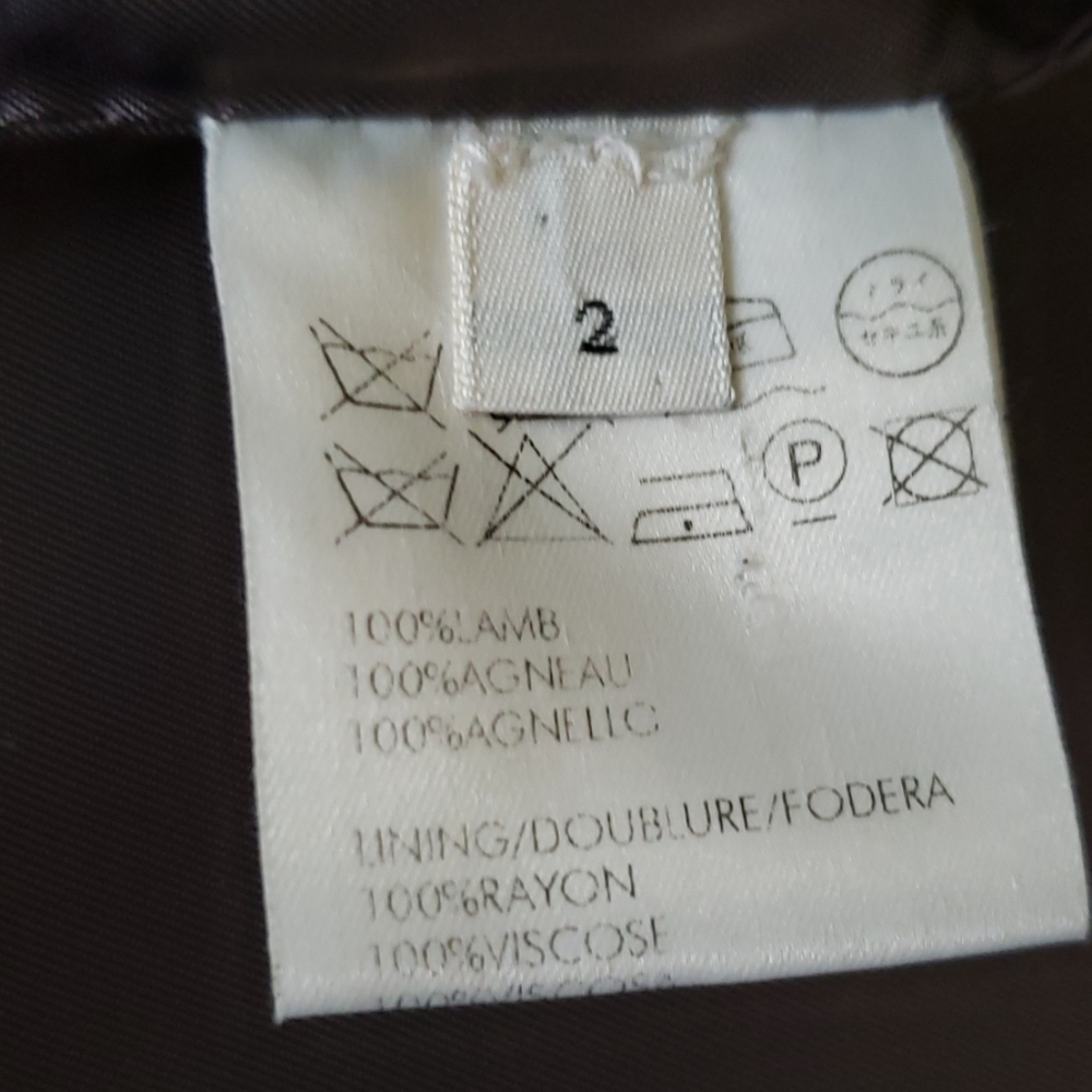 ๐ฅ2/HP๐ฅ on hold not for sale ๐ญCalvin Klein collection gray lamb skin coat, sz S - Picture 5 of 8